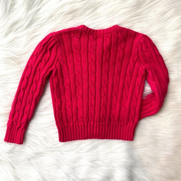 Little Girls Preppy Pink Cardigan & Sailor Shorts - Picture 4 of 7